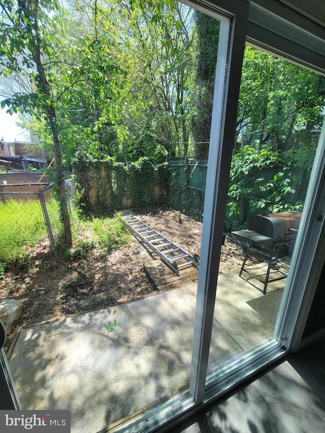 view of doorway to outside