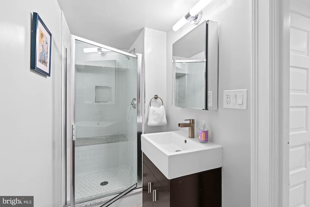 3101 Highland Pl NW, Washington, DC 20008 - bathroom featuring vanity and a stall shower