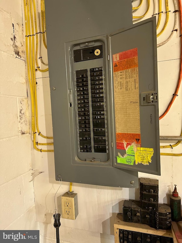 utility room with electric panel