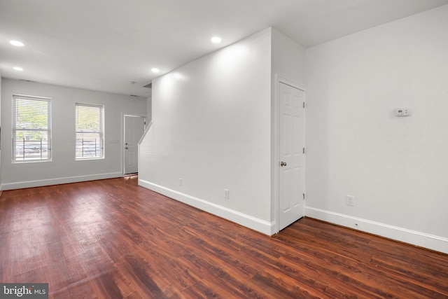 66 O St NW, Washington, DC 20001 - unfurnished room featuring baseboards, recessed lighting, and wood finished floors