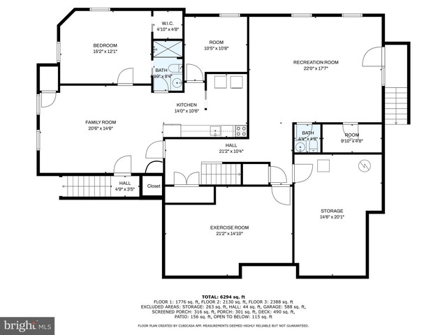 7312 Gordons Rd, Falls Church, VA 22043 - floor plan / room layout