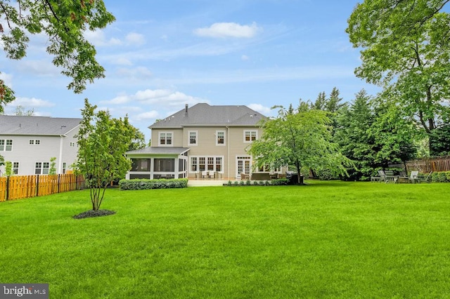 7312 Gordons Rd, Falls Church, VA 22043 - back of house featuring a sunroom and a patio