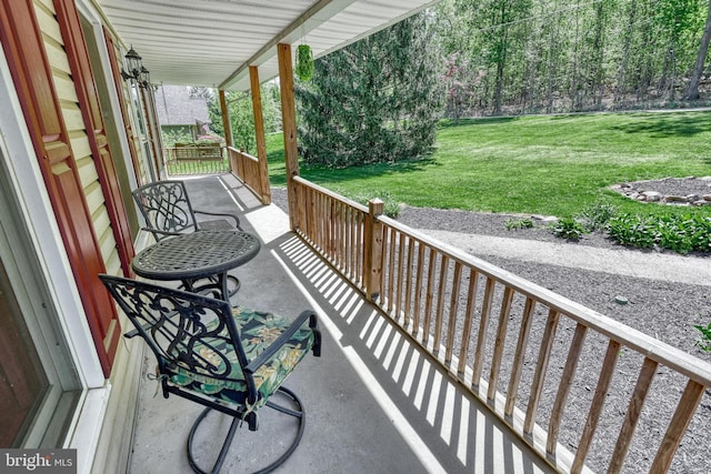 balcony with covered porch