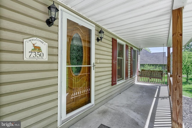 view of patio with covered porch