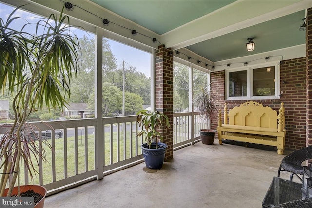 view of sunroom