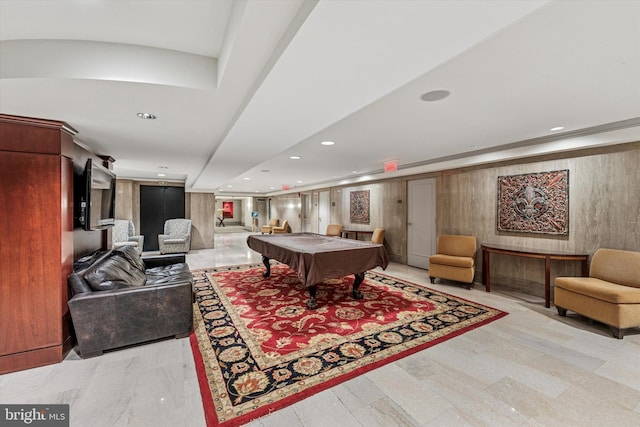 1600 Arch St Unit 1706, Philadelphia, PA 19103 - rec room featuring pool table and recessed lighting
