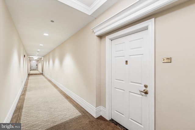 1600 Arch St Unit 1706, Philadelphia, PA 19103 - hall with carpet, baseboards, and recessed lighting