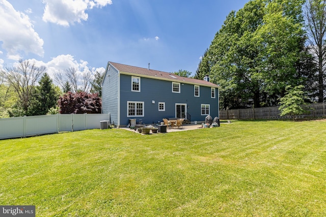 4 Honeysuckle Dr, Robbinsville, NJ 08691 - back of house with cooling unit and a patio area