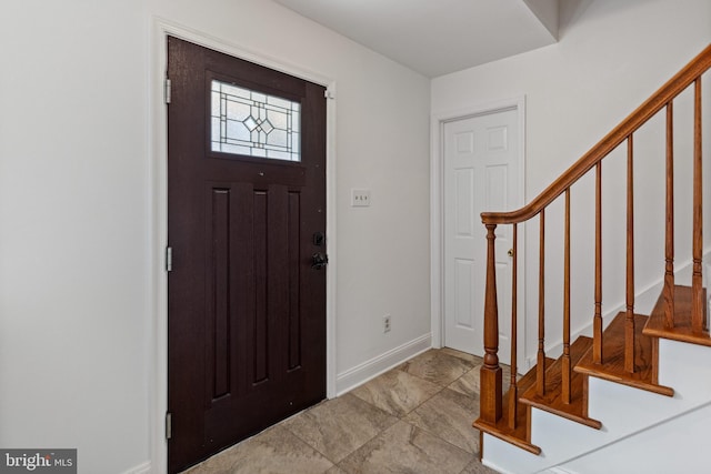 4 Honeysuckle Dr, Robbinsville, NJ 08691 - foyer featuring stairway and baseboards