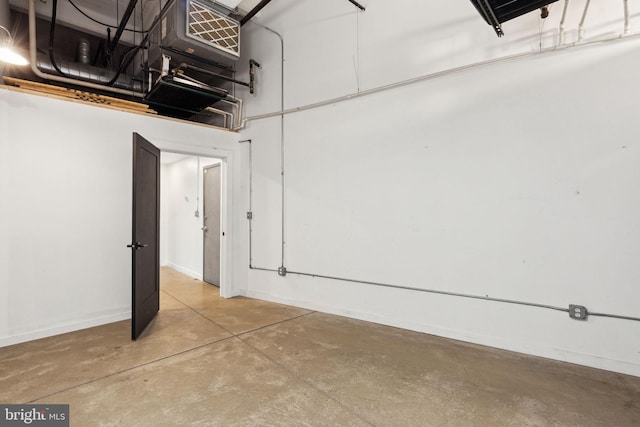 basement featuring baseboards