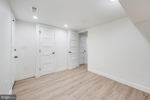 1621 Lyman Pl NE, Washington, DC 20002 - basement with light wood finished floors, baseboards, and recessed lighting