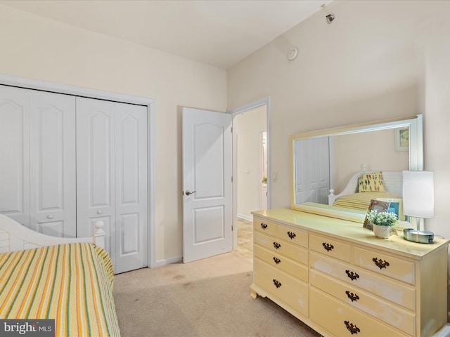 30413 Cedar Neck Rd Unit 304, Ocean View, DE 19970 - bedroom with a closet, light colored carpet, and baseboards