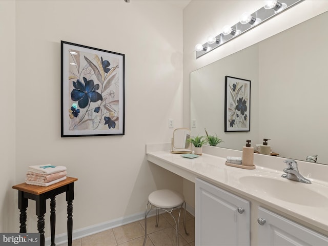30413 Cedar Neck Rd Unit 304, Ocean View, DE 19970 - bathroom with tile patterned floors, vanity, and baseboards