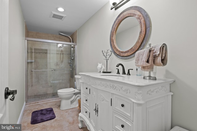 323 Palton Rd, Bensalem, PA 19020 - full bathroom with toilet, a shower stall, vanity, and baseboards