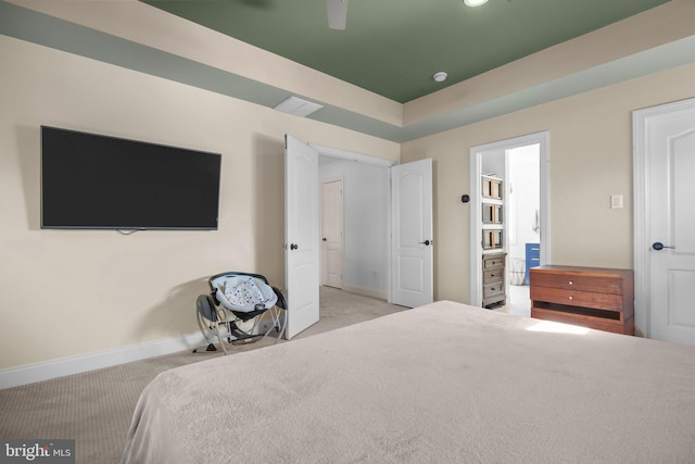 323 Palton Rd, Bensalem, PA 19020 - carpeted bedroom with baseboards and ceiling fan