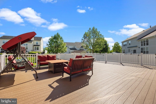 323 Palton Rd, Bensalem, PA 19020 - deck with an outdoor hangout area and a residential view