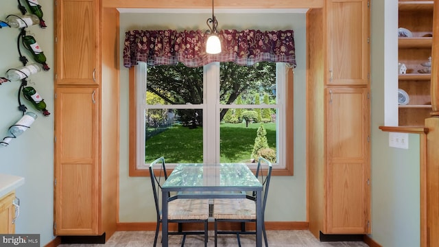 dining area with baseboards