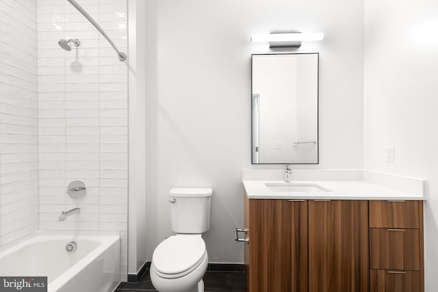 7175 12th St NW Unit 506, Washington, DC 20011 - bathroom with vanity, shower / bathtub combination, and toilet