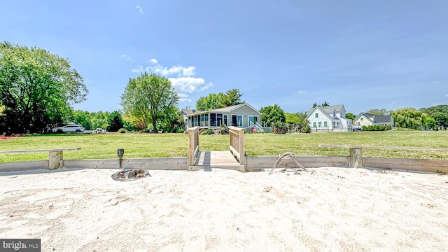 exterior space featuring a yard