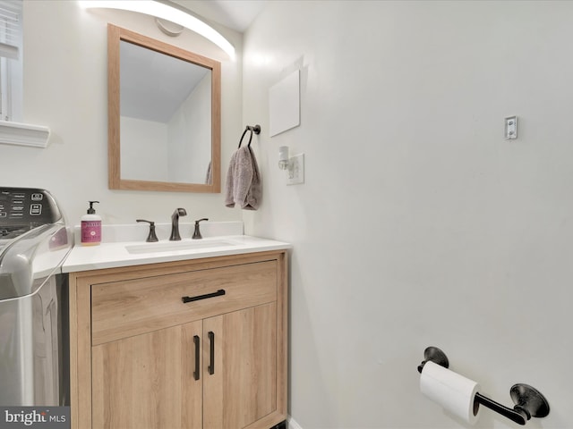 24 W Garibaldi Ave, Nesquehoning, PA 18240 - bathroom featuring vanity and washer / dryer