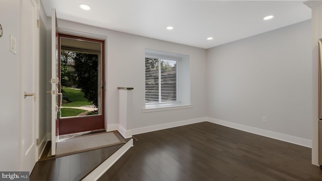 39 Oakmont Pl, Media, PA 19063 - entryway featuring a healthy amount of sunlight, baseboards, and dark wood finished floors
