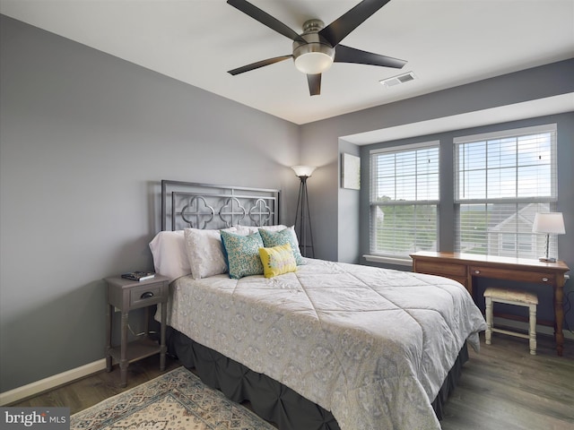 1161 Steed St, Ranson, WV 25438 - bedroom featuring baseboards, wood finished floors, and a ceiling fan