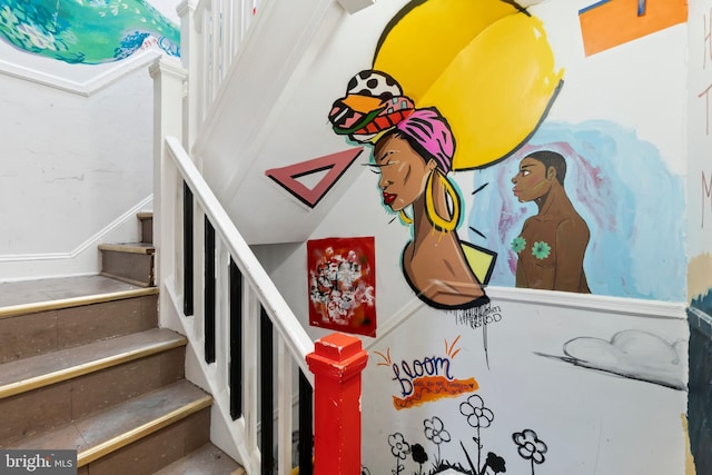view of staircase