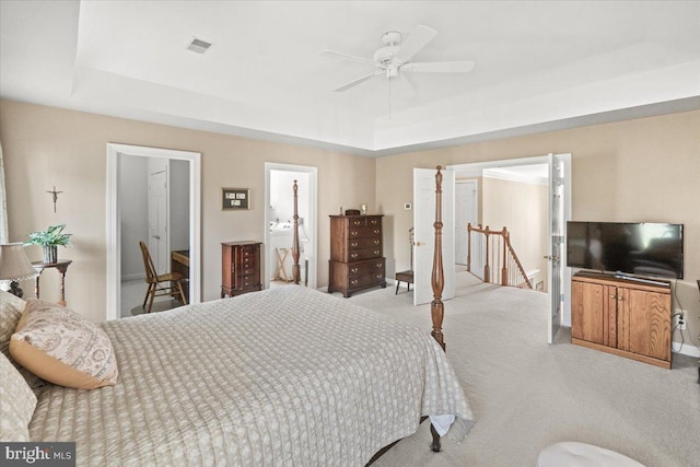 6341 Knollwood Dr, Frederick, MD 21701 - bedroom with a raised ceiling, light colored carpet, and baseboards