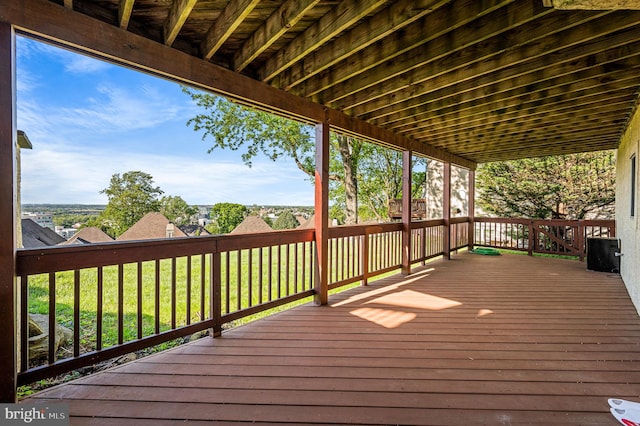 view of wooden terrace