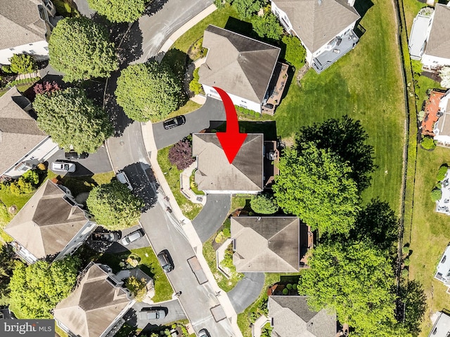 aerial view of residential area