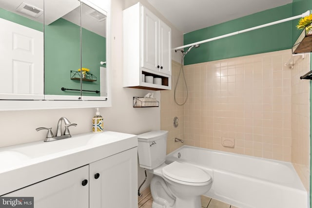 15 Warren Lodge Ct Unit 1D, Cockeysville, MD 21030 - full bath with shower / bath combination, vanity, and tile patterned flooring