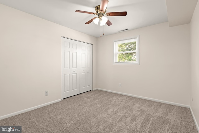 15 Warren Lodge Ct Unit 1D, Cockeysville, MD 21030 - unfurnished bedroom with carpet, a closet, and ceiling fan