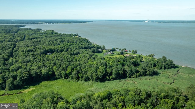 9129 Pebble Beach Ln, King George, VA 22485 - aerial overview of property's location featuring a large body of water and a forest