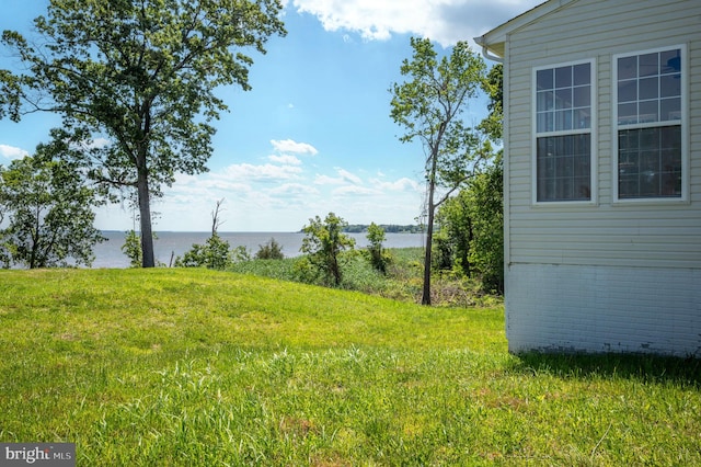 9129 Pebble Beach Ln, King George, VA 22485 - view of grassy yard with a water view