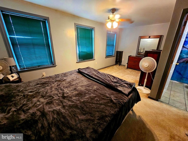 bedroom featuring carpet