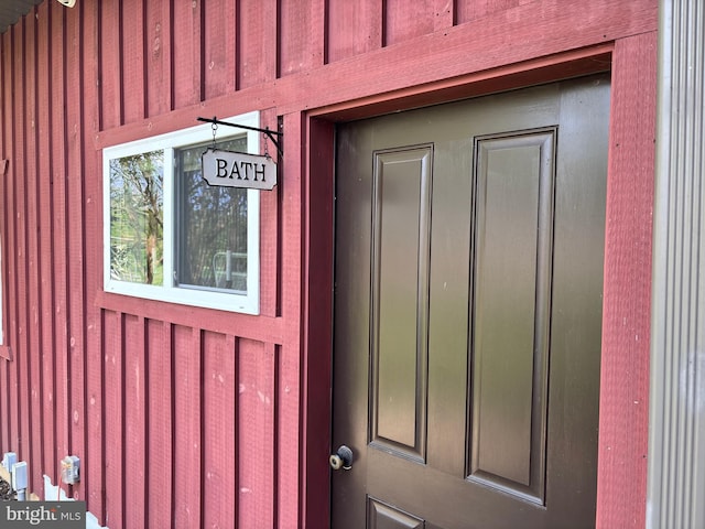 3401 Old Level Rd, Havre De Grace, MD 21078 - view of exterior entry featuring board and batten siding