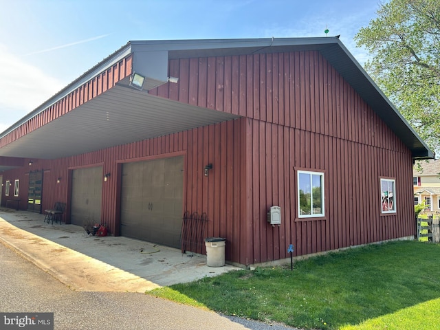 3401 Old Level Rd, Havre De Grace, MD 21078 - view of side of home featuring a garage and board and batten siding