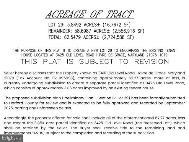 3401 Old Level Rd, Havre De Grace, MD 21078 - view of a document