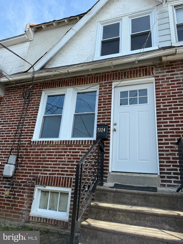 7124 Seaford Rd, Upper Darby, PA 19082 - view of exterior entry with brick siding