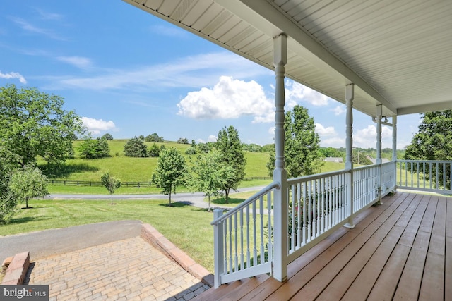 111 Fox Hill Rd, Front Royal, VA 22630 - wooden terrace with a lawn