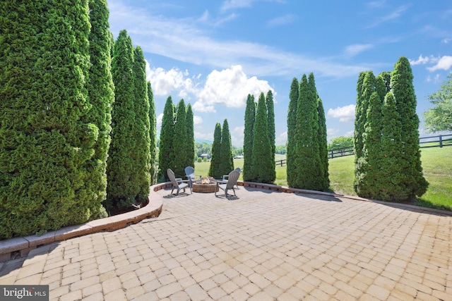 111 Fox Hill Rd, Front Royal, VA 22630 - view of patio with an outdoor fire pit