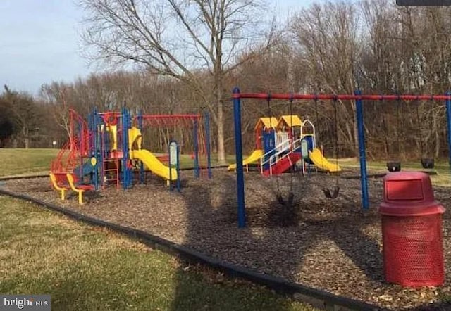 view of community jungle gym
