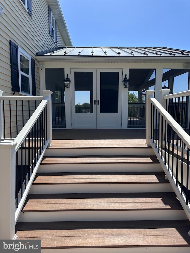 exterior space with french doors