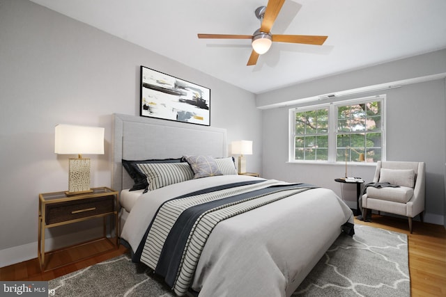 1301 N Ode St Unit 135, Arlington, VA 22209 - bedroom featuring wood finished floors and a ceiling fan