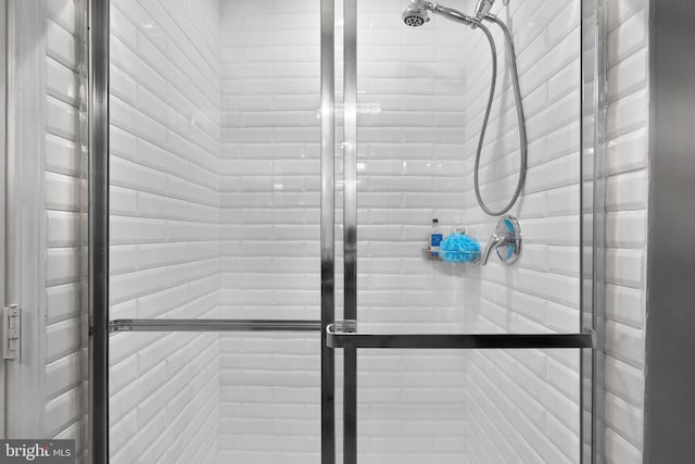 details featuring a stall shower