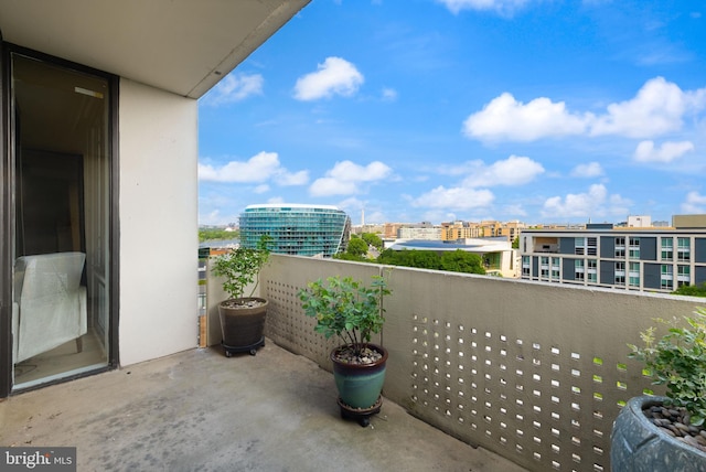 balcony with a view of city