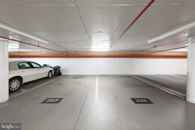 view of parking deck
