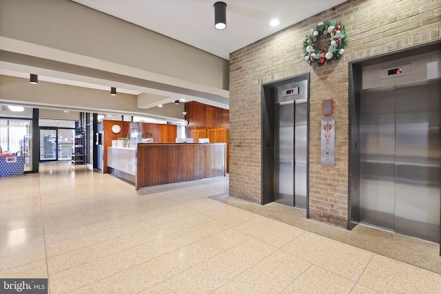 reception with recessed lighting