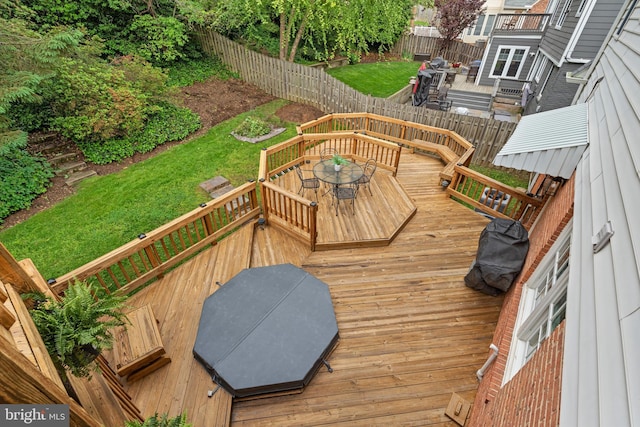 708 W Timber Branch Pkwy, Alexandria, VA 22302 - wooden deck featuring outdoor dining area