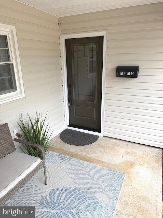 view of doorway to property